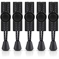 Los mejores  - GWHOLE 5 Pares de Cordones Elásticos con Sistema de Cierre Rápido sin Amarres- Cordones Zapatos Deportivos Negro